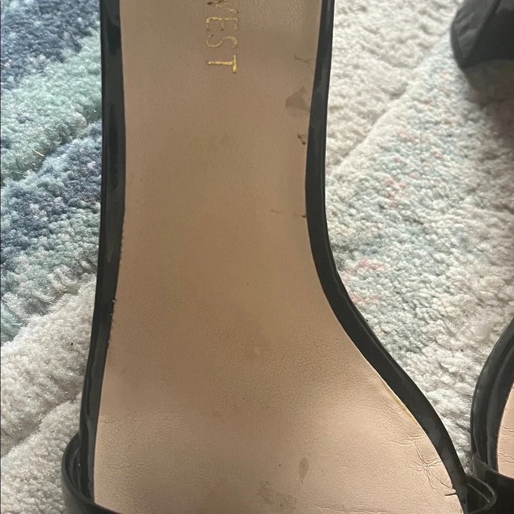 🌻 HOST PICK 🌻 ♠️ Nine West Black Pruce Ankle Strap Black Heel Sandals ♠️ - Picture 7 of 10